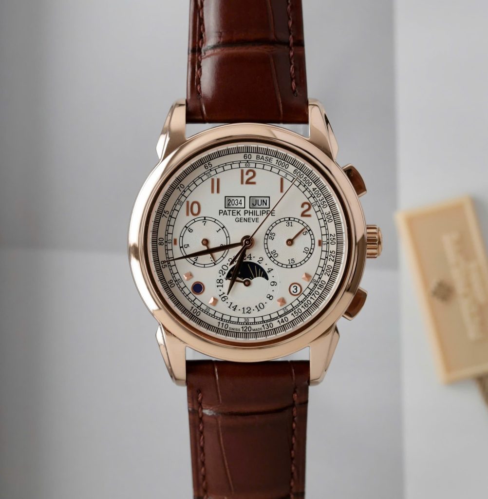 Đồng Hồ Patek Phillipe Replica 11 Perpetal Calendar 5270 Mặt Trắng Dây Da 41mm (2)