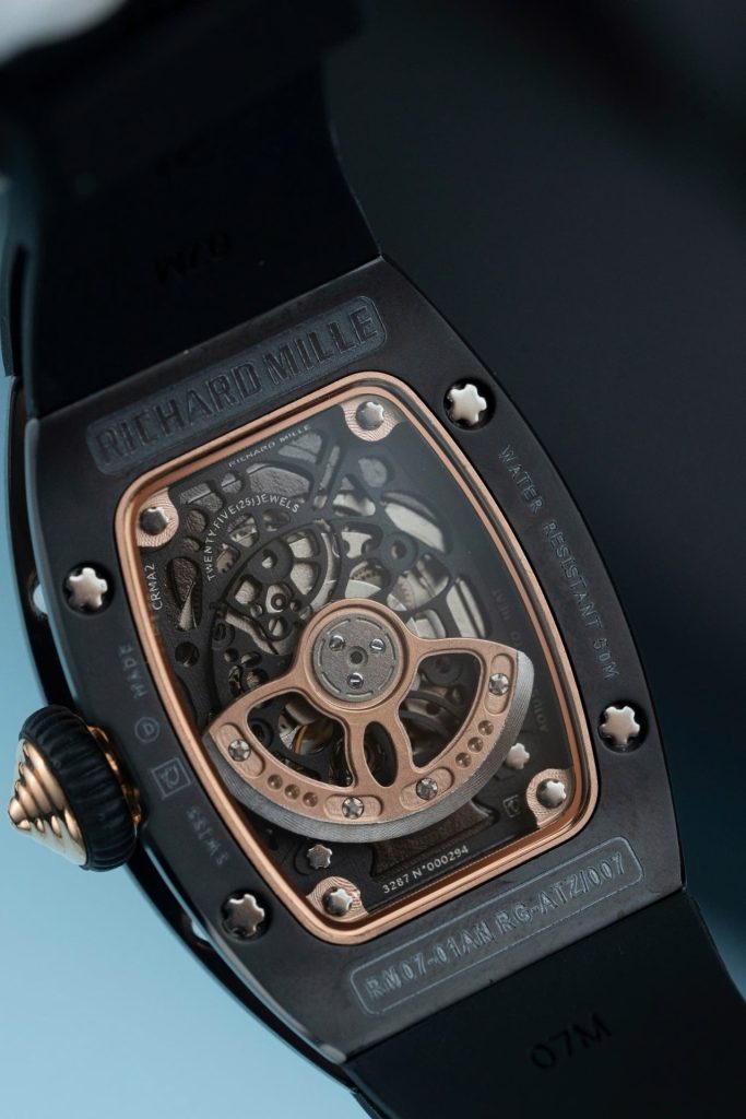 Đồng Hồ Richard Mille Fake 11 RM07-01 Vỏ Gốm Đen 36mm (2)