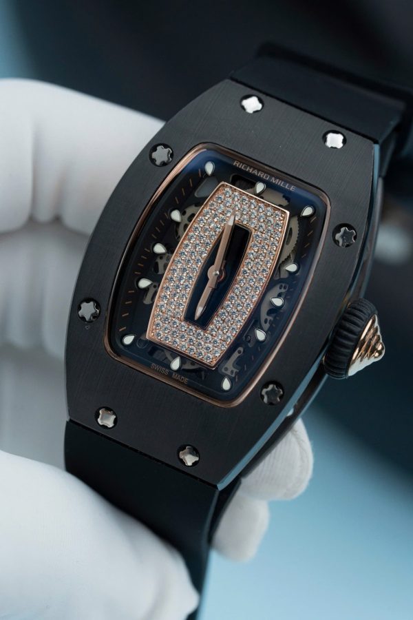 Đồng Hồ Richard Mille Fake 11 RM07-01 Vỏ Gốm Đen 36mm (2)