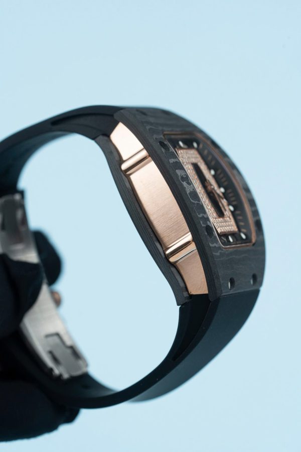 Đồng Hồ Richard Mille RM07-01 Fake 11 Vỏ Carbon Dây Cao Su Đen 36mm (1)