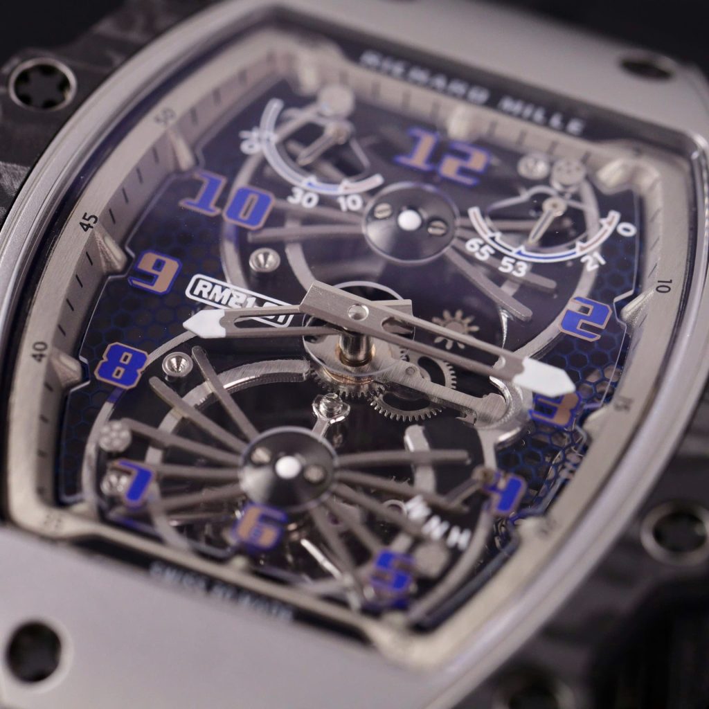 Đồng Hồ Richard Mille RM21-01 Tourbillon Replica 11 Dây Cao Su 45mm (2)