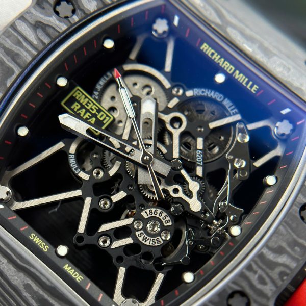 Đồng Hồ Richard Mille RM35-01 Replica 11 Cao Cấp Vỏ Carbon Dây Vải Nato (6)