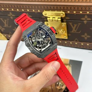 Đồng Hồ Richard Mille RM35-02 Rafael Nadal Replica 11 Màu Đỏ Vỏ Carbon Xưởng ZF 44mm (2)