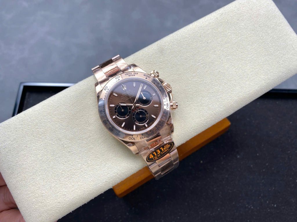Đồng Hồ Rolex Cosmograph Daytona M116505BRWTBAR Chế Tác Nặng 180 Grams Xưởng QF 40mm (1)