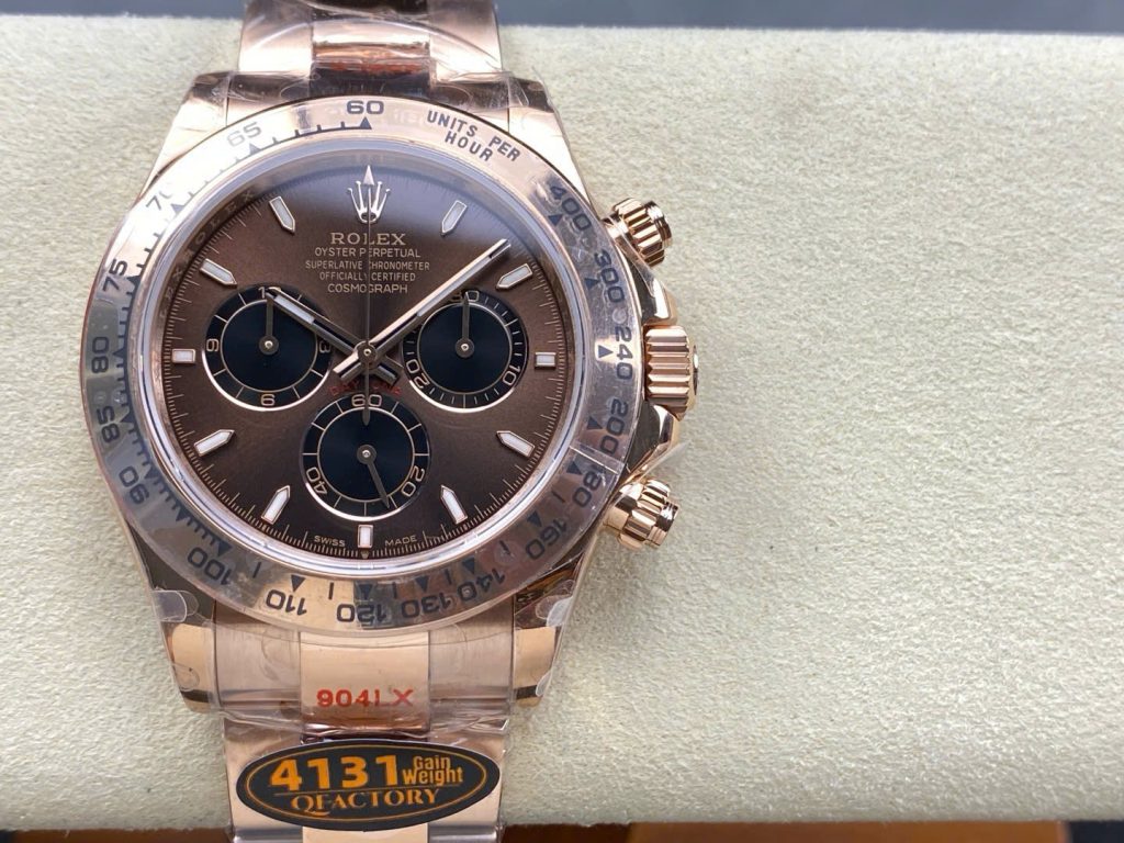 Đồng Hồ Rolex Cosmograph Daytona M116505BRWTBAR Chế Tác Nặng 180 Grams Xưởng QF 40mm (1)