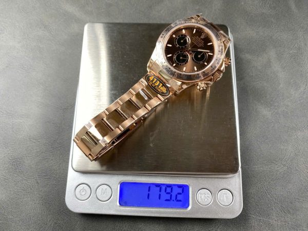 Đồng Hồ Rolex Cosmograph Daytona M116505BRWTBAR Chế Tác Nặng 180 Grams Xưởng QF 40mm (1)