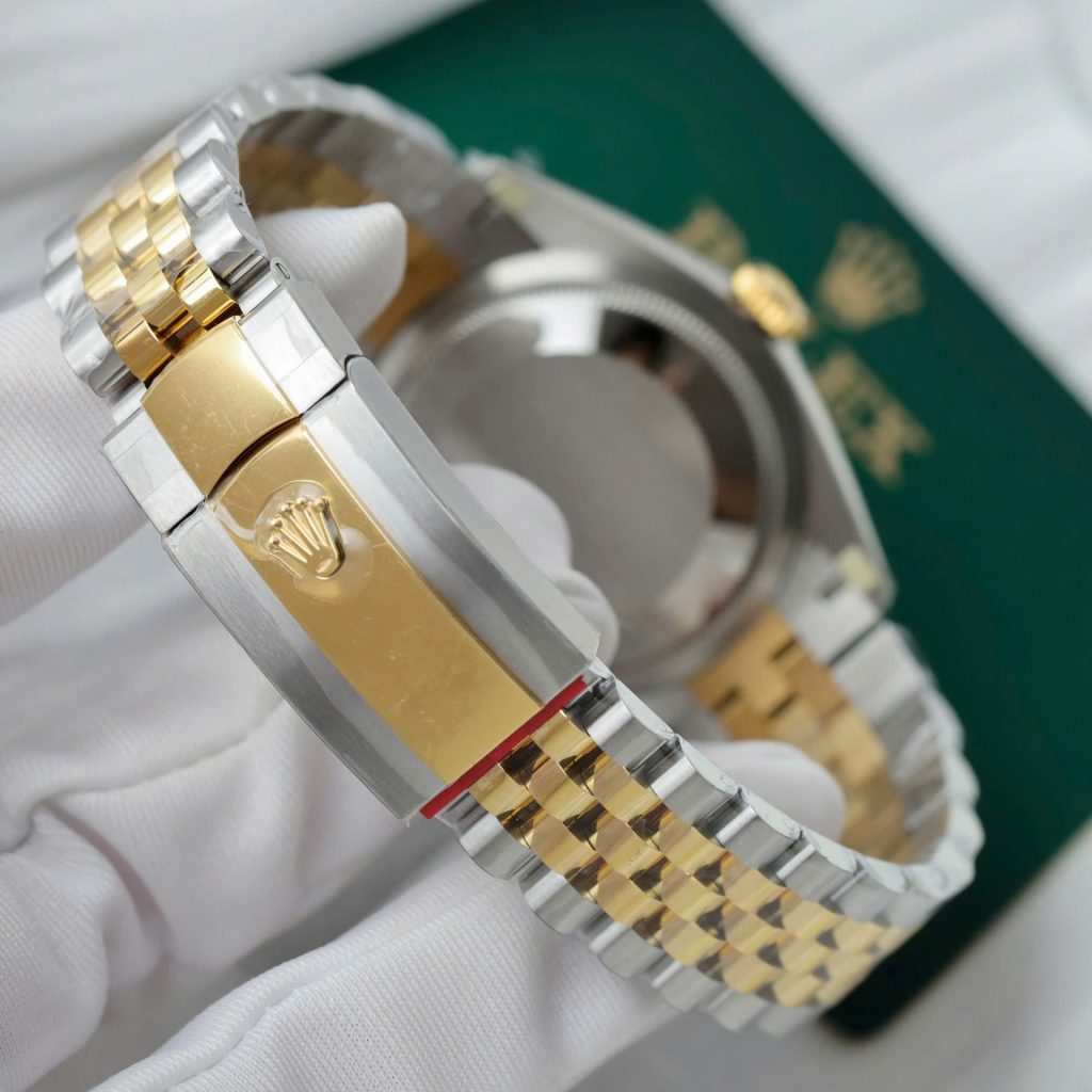 Đồng Hồ Rolex DateJust 126231 Màu Demi Mặt Xếp Gạch Màu Vàng Xưởng VS 36mm (2)