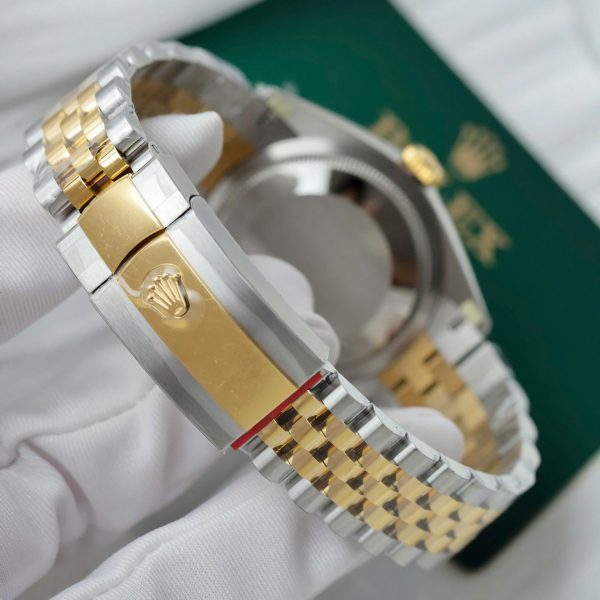 Đồng Hồ Rolex DateJust 126231 Màu Demi Mặt Xếp Gạch Màu Vàng Xưởng VS 36mm (2)