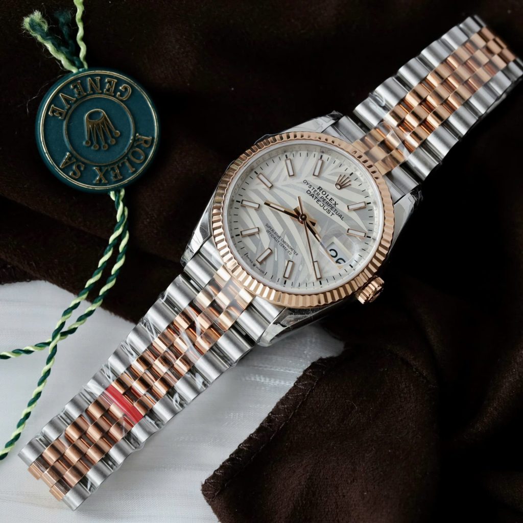 Đồng Hồ Rolex DateJust 126231 Replica Cao Cấp Mặt Lá Cây Nhiệt Đới VSF 36mm (2)
