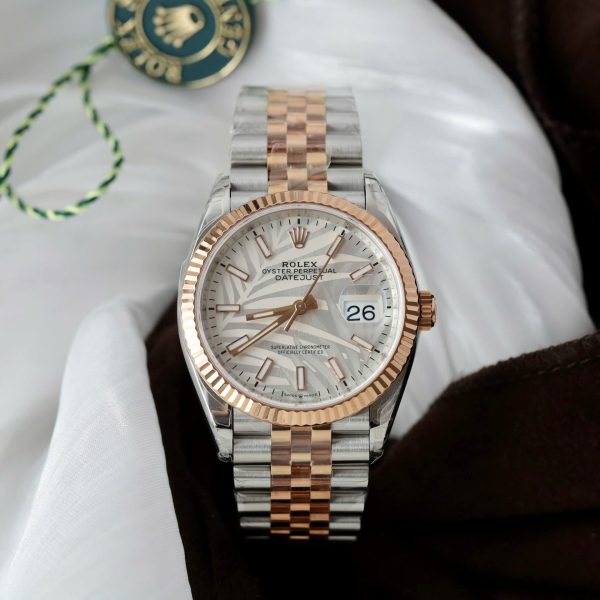 Đồng Hồ Rolex DateJust 126231 Replica Cao Cấp Mặt Lá Cây Nhiệt Đới VSF 36mm (2)