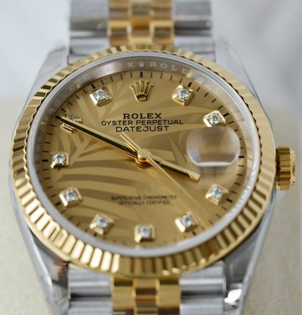 Đồng Hồ Rolex DateJust 126233 Replica 11 Mặt Lá Cây Nhiệt Đới Xưởng VS 36mm (2)