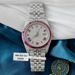 Đồng Hồ Rolex DateJust Chế Tác Hồng Ngọc + Kim Cương Moissanite Hong Kong 41mm (2)