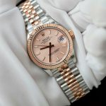 Đồng Hồ Rolex DateJust Chế Tác Mặt Hồng Cọc Số Dạ Quang Xưởng THB 31mm (2)