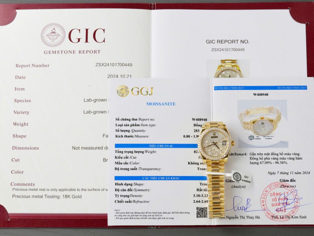 Đồng Hồ Rolex DateJust Mặt Số Butterfly Chế Tác Bọc Vàng 18K + Đính Kim Cương Moissanite 31mm (2)