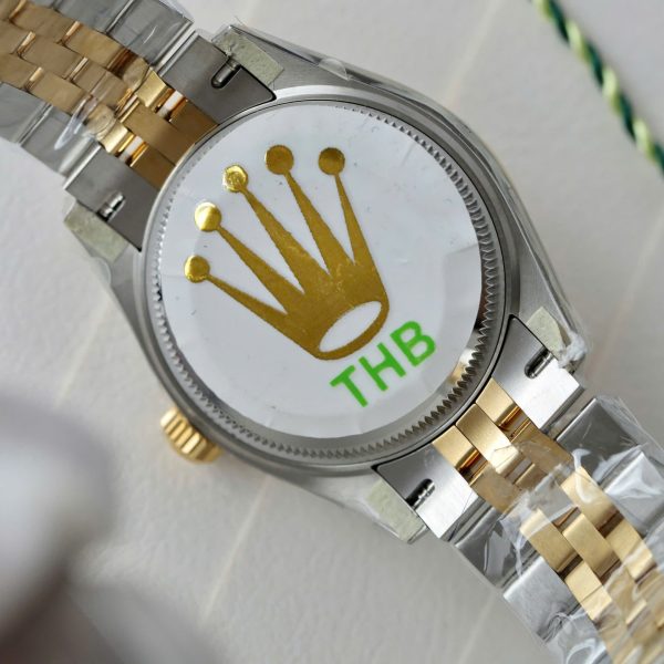 Đồng Hồ Rolex DateJust Nữ Replica 11 Mặt Vàng Champagne Xưởng THB 31mm (2)