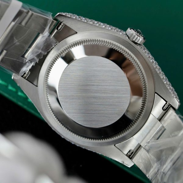 Đồng Hồ Rolex DateJust Replica 11 Đính Full Kim Cương Nhân Tạo Hong Kong 41mm (2)
