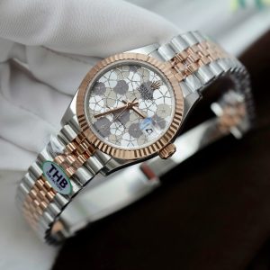 Đồng Hồ Rolex DateJust Replica 11 Nữ Mặt Số Bông Hoa Xưởng THB 31mm (2)