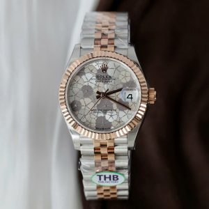 Đồng Hồ Rolex DateJust Replica 11 Nữ Mặt Số Bông Hoa Xưởng THB 31mm (2)