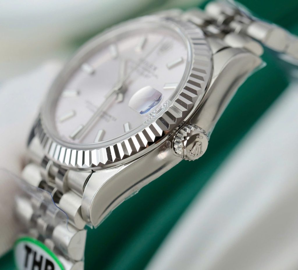 Đồng Hồ Rolex DateJust Replica Cao Cấp Mặt Bạc Dây Jubilee Xưởng THB 31mm (2)