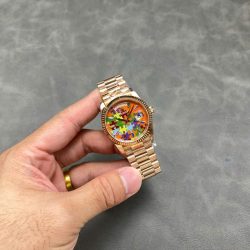 Đồng Hồ Rolex Day-Date 128235 Chế Tác Mặt Số Puzzle Emoji Jigsaw Motif 36mm