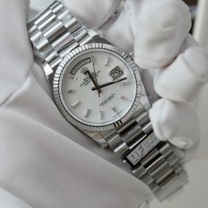 Đồng Hồ Rolex Day-Date 128236 Mặt MOP Chế Tác Trọng Lượng 158gram Nhà Máy QF 36mm (2)