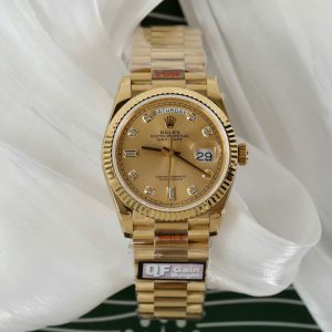 Đồng Hồ Rolex Day-Date M128238 Replica 11 Màu Vàng Trọng Lượng 159 Gram Xưởng QF 36mm (2)