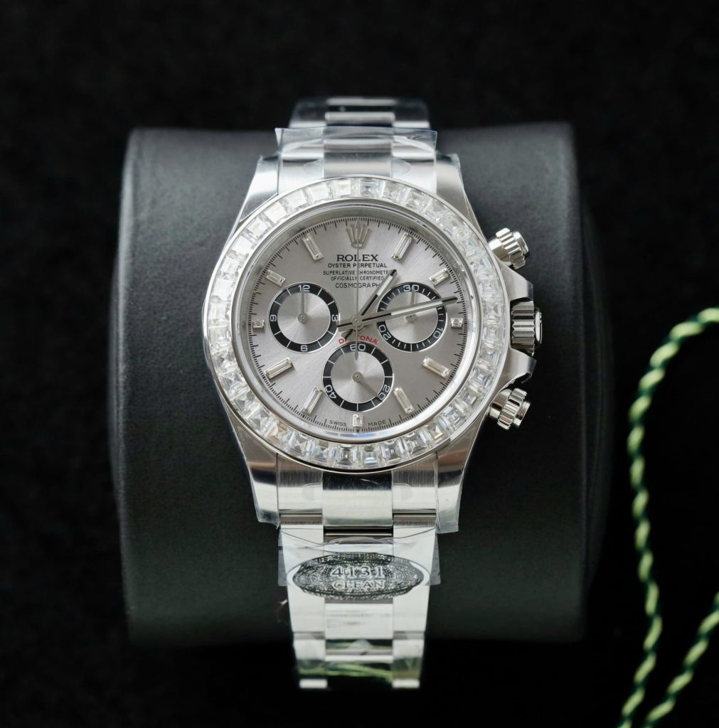 Đồng Hồ Rolex Daytona 126500 Replica 11 Đính Kim Cương Moissanite 40mm (2)