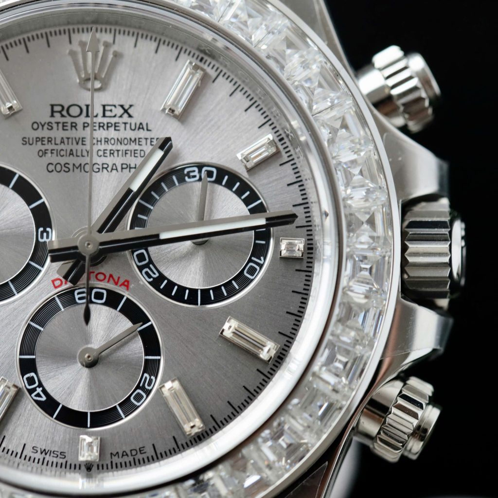 Đồng Hồ Rolex Daytona 126500 Replica 11 Đính Kim Cương Moissanite 40mm (2)