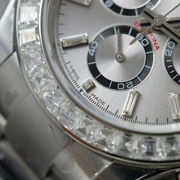 Đồng Hồ Rolex Daytona 126500 Replica 11 Đính Kim Cương Moissanite 40mm (2)