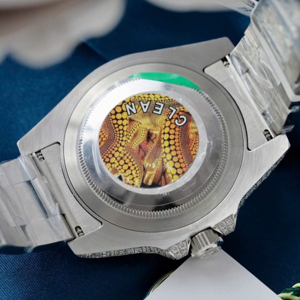 Đồng Hồ Rolex GMT-Master II Replica 11 Đính Sapphire Và Kim Cương Moissanite 40mm (2)