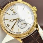 Đồng Hồ Rolex Perpetual 1908 Clone 11 Mạ Vàng Mặt Trắng 39mm (2)