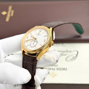 Đồng Hồ Rolex Perpetual 1908 Clone 11 Mạ Vàng Mặt Trắng 39mm (2)