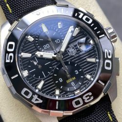 Đồng Hồ TAG Heuer Rep Cao Cấp Aquaracer Dây Da Màu Đen 43mm (8)