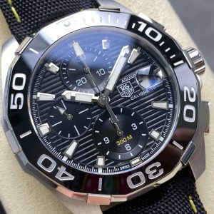 Đồng Hồ TAG Heuer Rep Cao Cấp Aquaracer Dây Da Màu Đen 43mm (8)