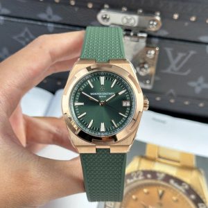Đồng Hồ Vacheron Constantin Replica 11 Overseas 4500V Màu Xanh Lá Cây Dây Cao Su 41mm (2)