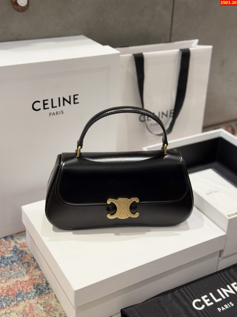 Túi Like Auth Celine Teen Lola Da Bê Màu Đen 22x11x5cm (2)