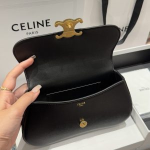 Túi Like Auth Celine Teen Lola Da Bê Màu Đen 22x11x5cm (2)
