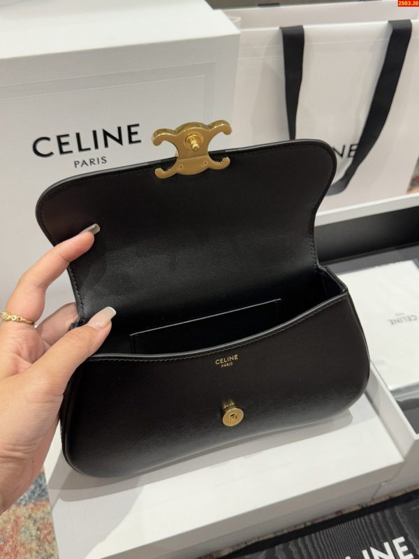 Túi Like Auth Celine Teen Lola Da Bê Màu Đen 22x11x5cm (2)