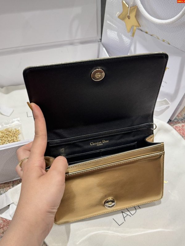 Túi Xách Dior Woc Màu Vàng Ánh Kim Siêu Cấp 19cm (2)
