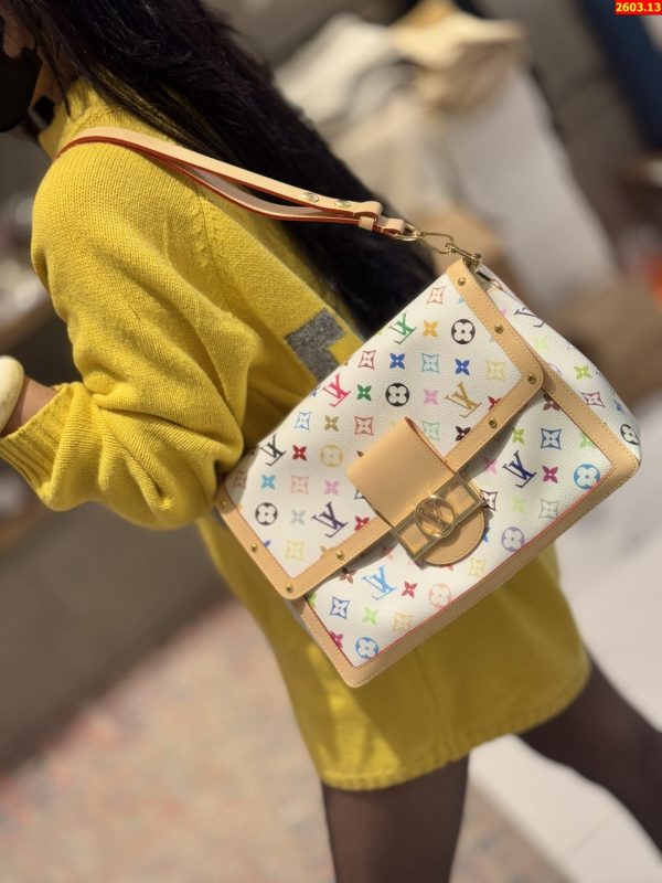 Túi Xách Louis Vuitton LV Dauphine Soft GM Siêu Cấp Hoạ Tiết Monogram 28x20x11cm (2)