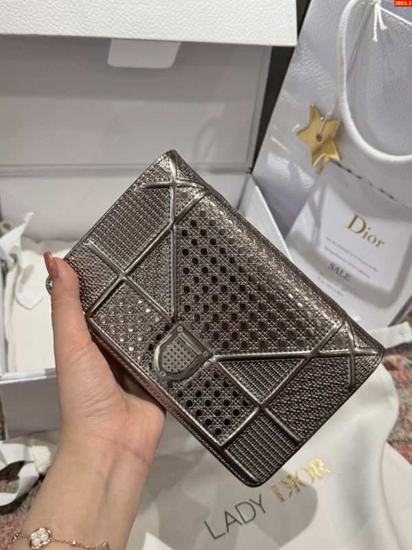 Túi Xách Nữ Dior Woc Màu Bạc Siêu Cấp 19cm (2)