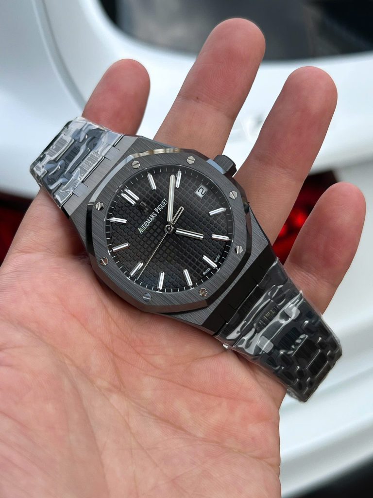 Đồng Hồ Audemars Piguet Royal Oak 15500 Chế Tác Gốm Đen Nhà Máy APS 41mm (2)