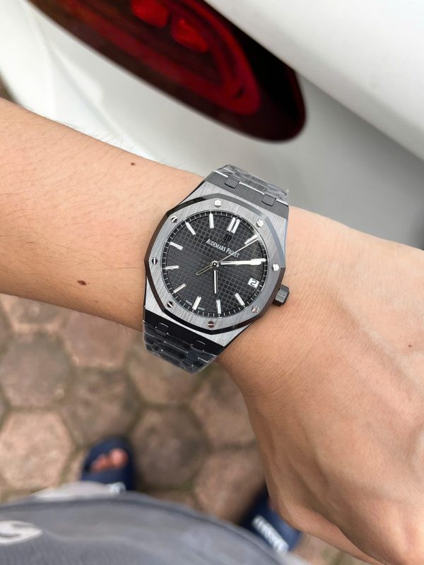 Đồng Hồ Audemars Piguet Royal Oak 15500 Chế Tác Gốm Đen Nhà Máy APS 41mm (2)