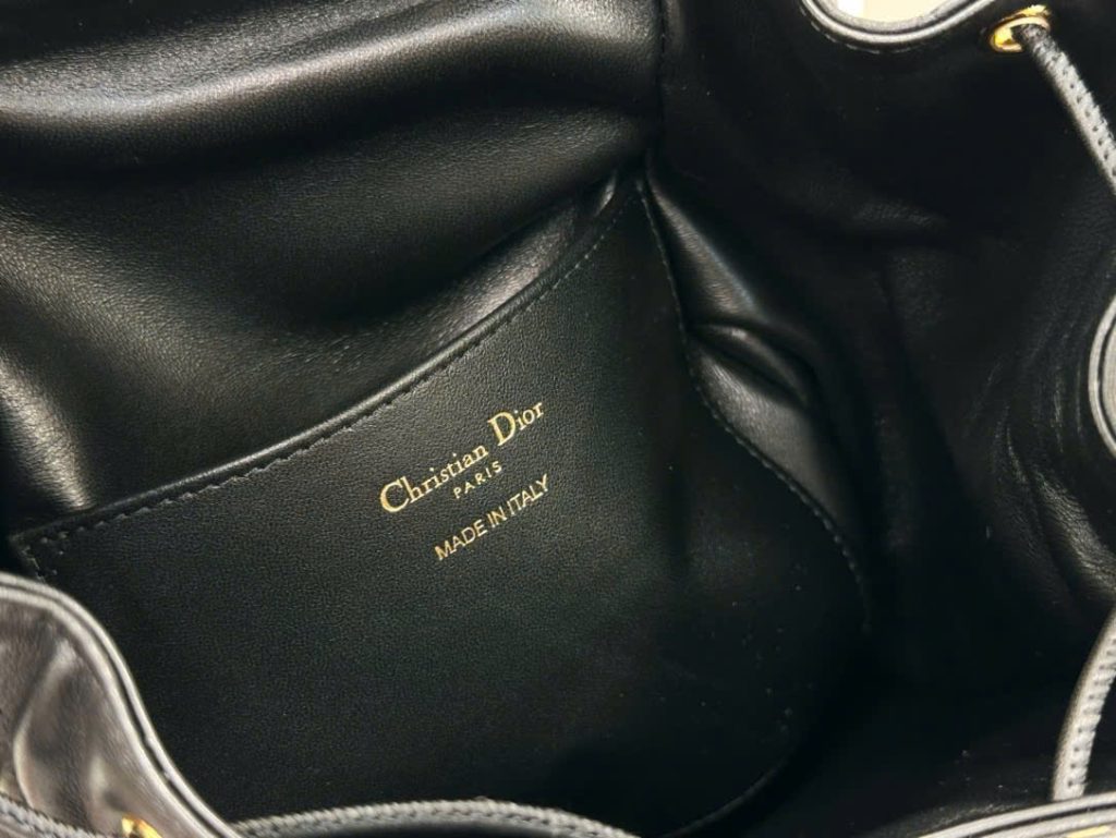 Balo Nữ Dior Caro Like Auth Chất Da Bê Màu Đen 23x26.7x12 (2)