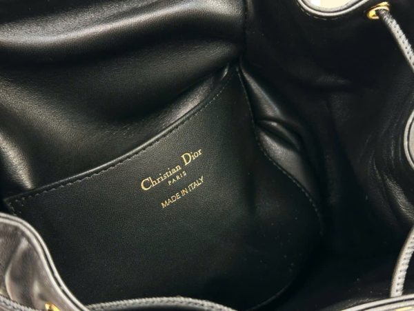 Balo Nữ Dior Caro Like Auth Chất Da Bê Màu Đen 23x26.7x12 (2)