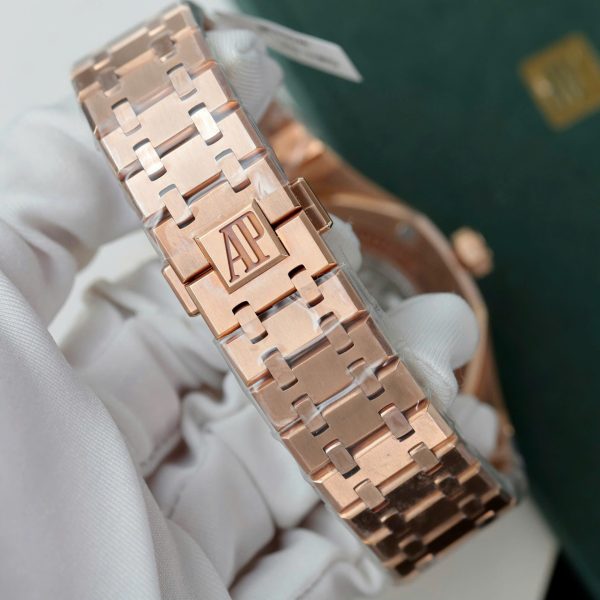 Đồng Hồ Audemars Piguet 26574 Mặt Xanh Chế Tác Bọc Vàng Thật Nhà Máy APS 41mm (2)