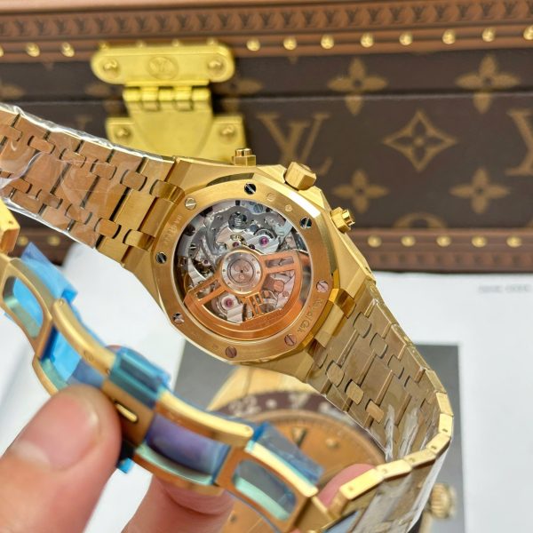 Đồng Hồ Audemars Piguet Chế Tác Royal Oak Chronograph Frosted Gold 26240 Mặt Vàng Xưởng APS 41mm (2)
