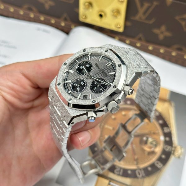 Đồng Hồ Audemars Piguet Rep 11 Royal Oak Chronograph Frosted Gold 26240 Mặt Xám APS Factory 41mm (2)