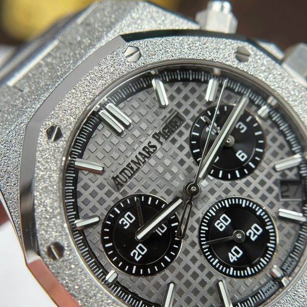Đồng Hồ Audemars Piguet Rep 11 Royal Oak Chronograph Frosted Gold 26240 Mặt Xám APS Factory 41mm (2)