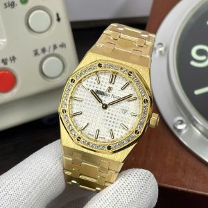 Đồng Hồ Audemars Piguet Royal Oak 67651OR Replica Nữ Đính Đá Máy Cơ Automatic 34mm (5)
